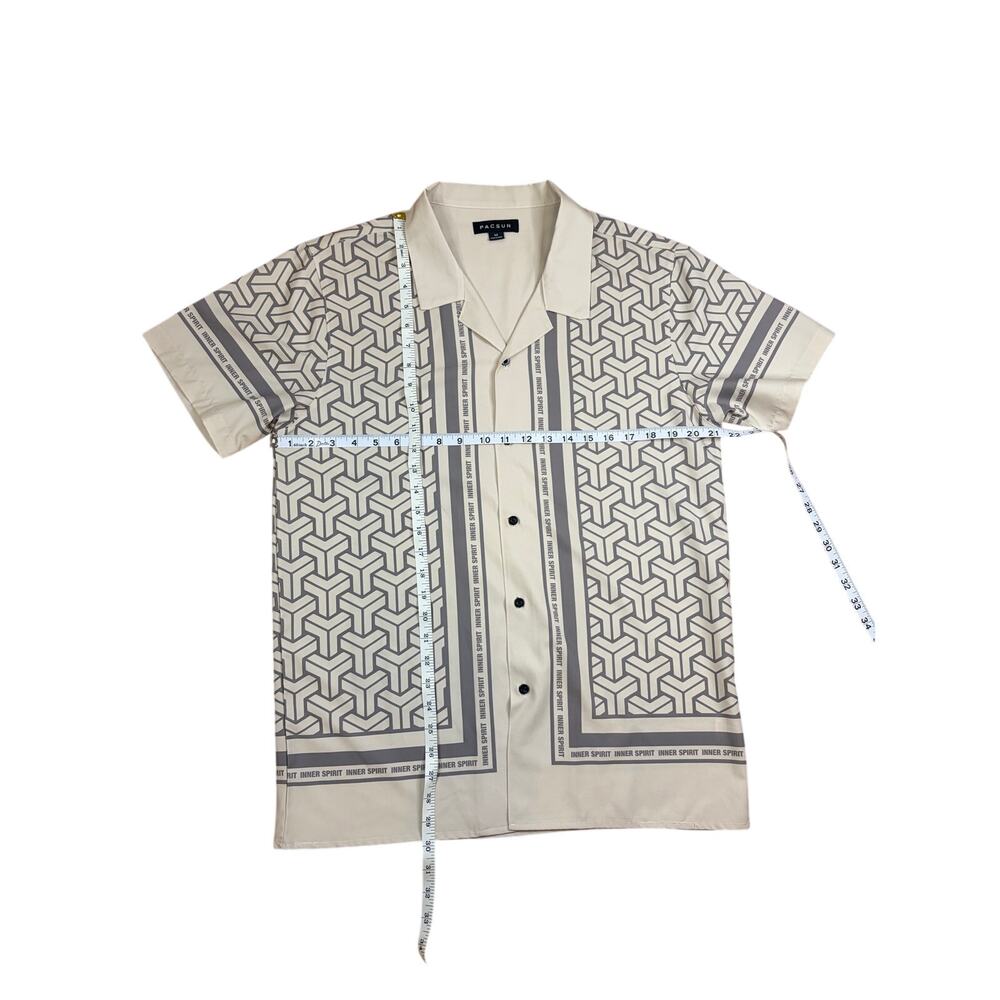 Pacsun Living It Up Woven Camp Shirt Short Sleeve Buttons - Picture 5 of 6